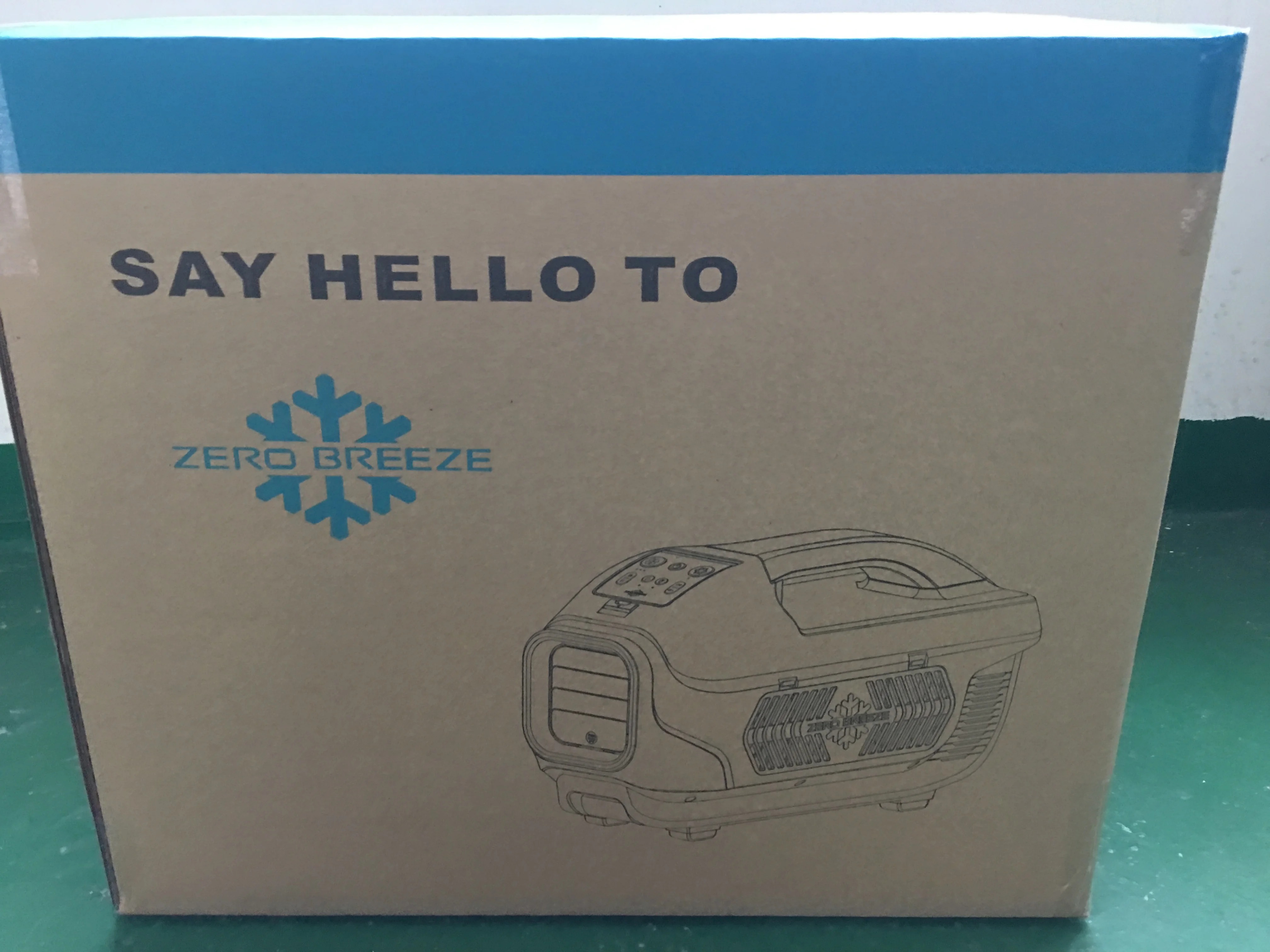 Zerobreeze 1100btu Builtin Cooling Air Compressor Zb1100 Color In Blue
