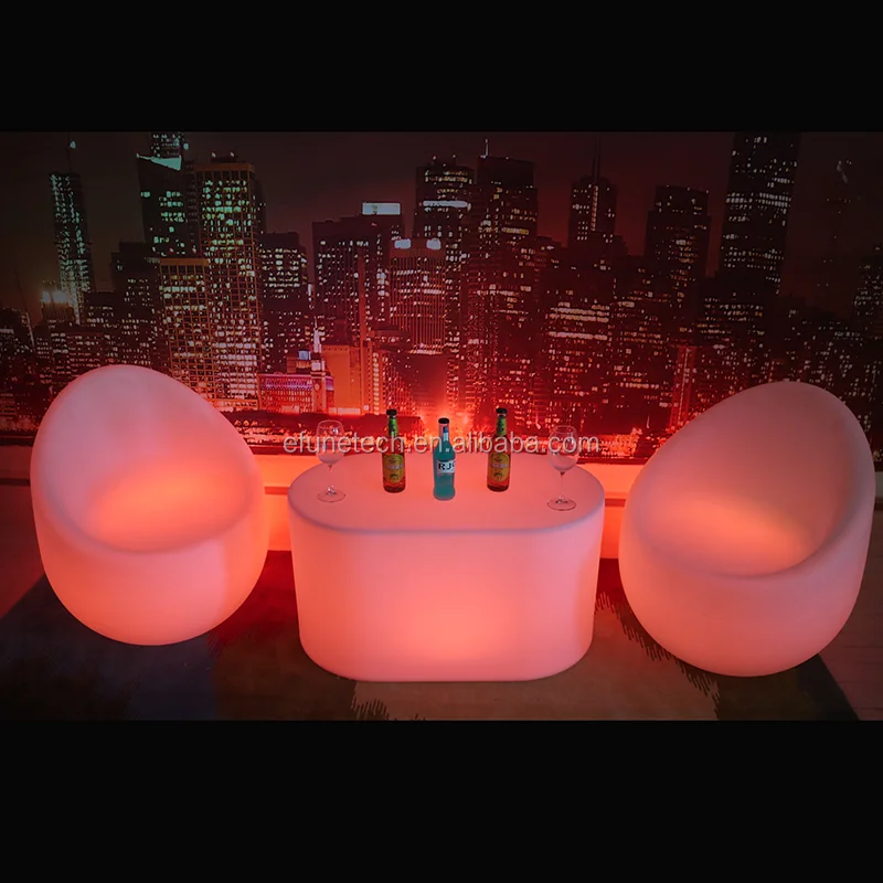 Professional Manufactured Custom Color Changing RGB bar Led Lighted Inflatable Furniture with Remote Control
