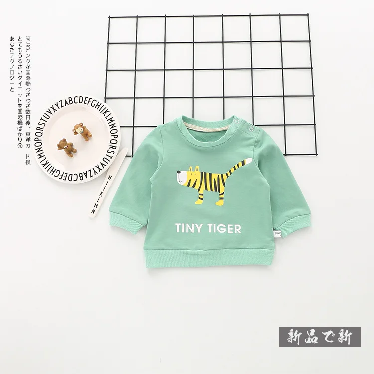 Оптовая продажа Новые Одежда для новорожденных мультфильм животных шаблон детская одежда