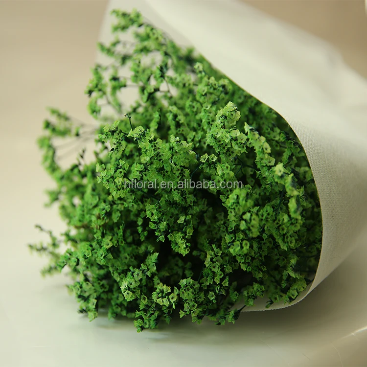 Handmade Preserved Limonium Dried Flower Garland-Natural Flower Decorative Arrangement for Mother's Day Wedding Easter