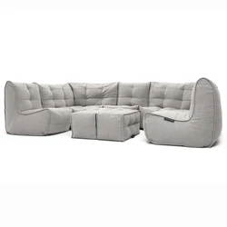 New custom ambient lounge living room sofa chairs sectional fabric lazy bean bag couch chairs NO 2