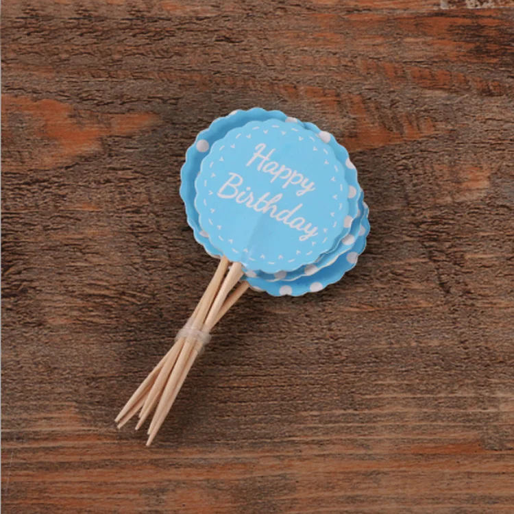 Custom Made Decorative Flags with Circle Toothpick Flag