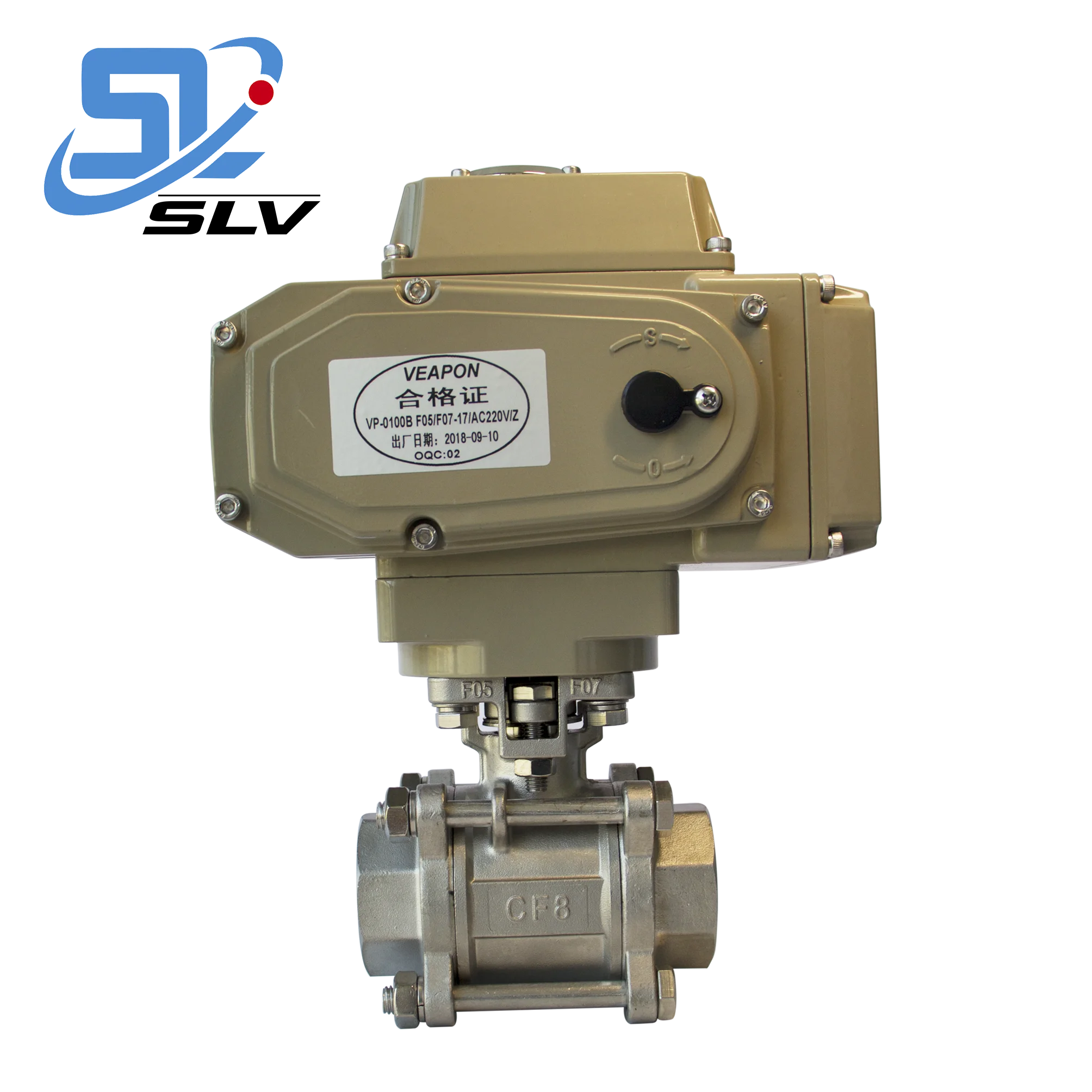 CF8M 1000WOG LPG Small 3 PCS 3 Pieces Electrical Actuators Screw Float Ball Valve