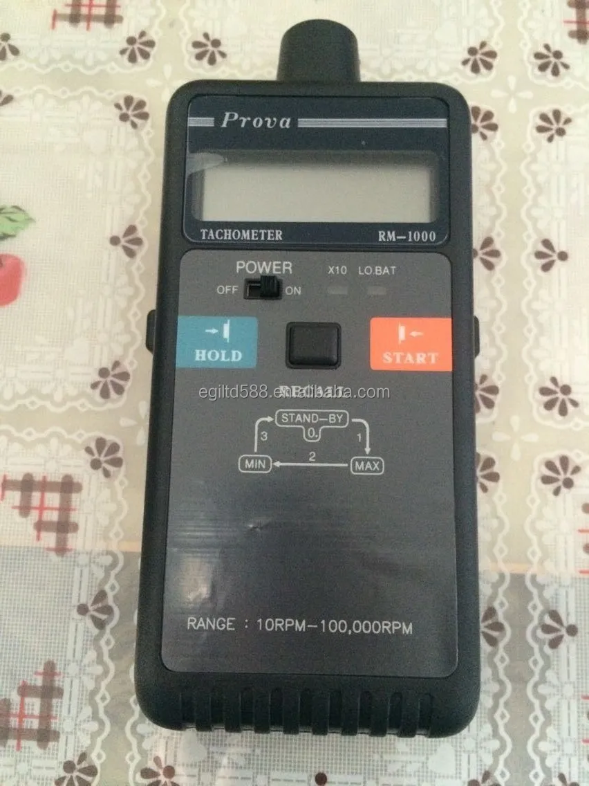 TES RM-1000 Digital Optical Tachometer / Photoelectric and Non-contact Tachometer