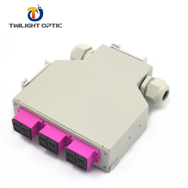 DIN rail glasvezelbox leeg voor 6 адаптеров 6xsc-дуплекс 6xLC-quad
