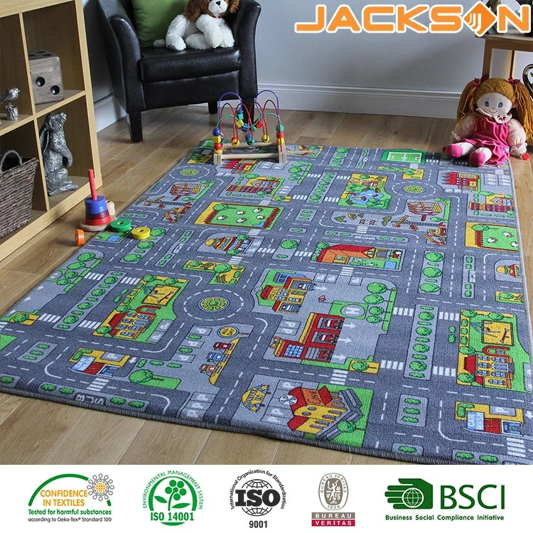 Цветной Противоскользящий латексный коврик для детей Детский