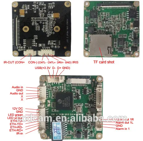 2MP ip camera poe Camera Module For Sony CMOS camera module pcb