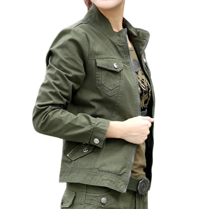 ladies army jacket green