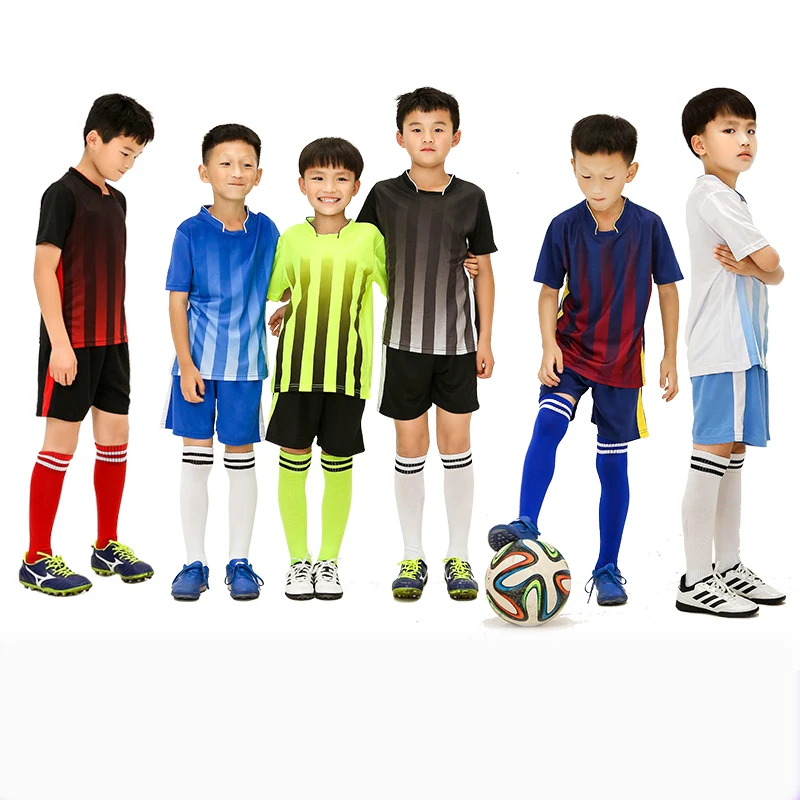 Wholesale Professional Wholesale Kid Soccer Jersey Set Custom Logo