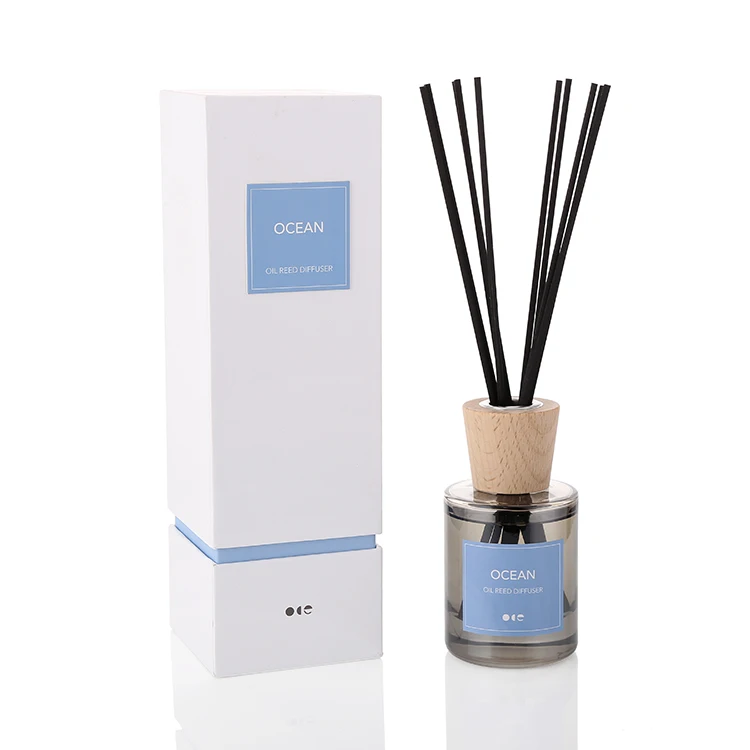 product promotion low price air freshener long lasting aromatherapy with handmade wooden cover clean scented decor reed diffuser set-14