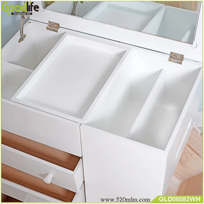 new style movable wooden makeup cabinet
