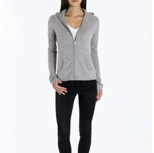 zip front cashmere sweater