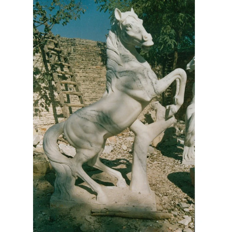 GIARDINO STATUA CAVALLO CAVALLI testa scultura Parco Cavalli Busto Stile Antico dekofigur NUOVO 