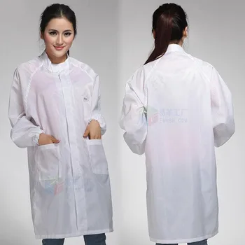 Stand Collar Cleanroom Esd Smock Antistatic Smock Cleaning Room ...