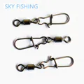 30pcs Swivel MS HX Rolling Swivel with Coastlock Snap Size8 6 4 2 Hook Lure Connector
