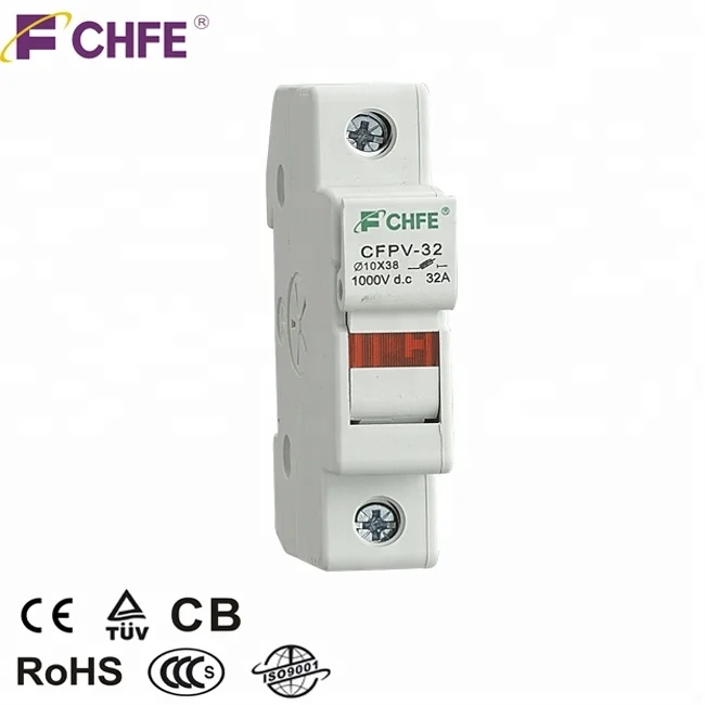
(TUV,CE,CB,RoHS) 10X38 1-32A 1000V DC Держатель предохранителя gPV 