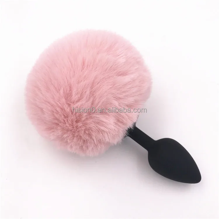 Colorful Many Colors Choice Silicone Cute Round Soft Short Fuzzy 8cm Pompom Tail 3 Sizes Ass Intruder Anal Stopper Butt Plug