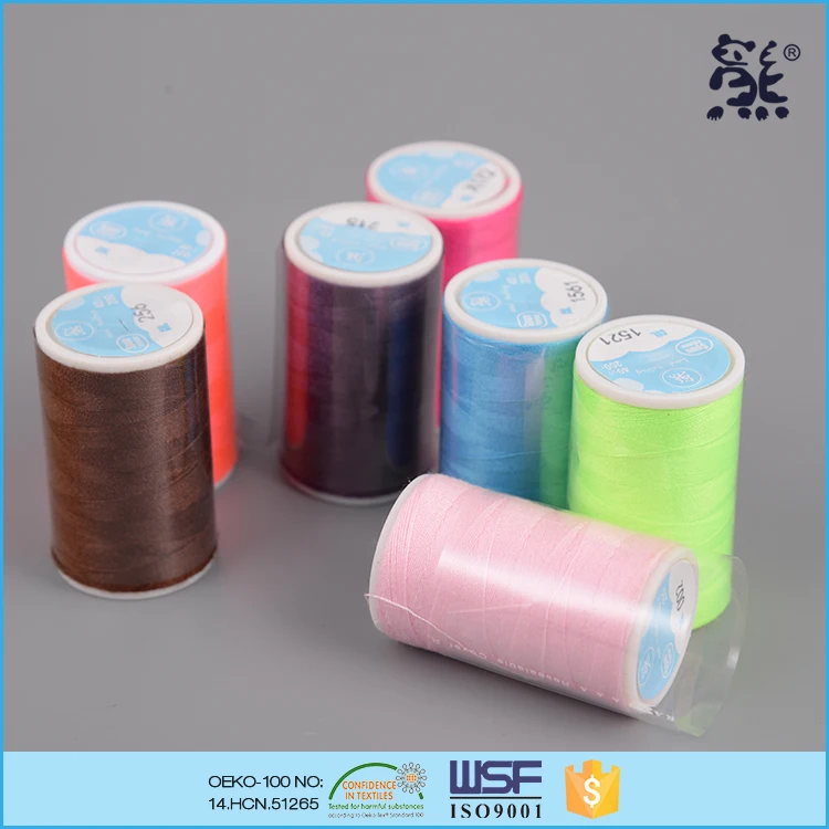 100 Spun Polyester Sewing Thread Set Colorful 40/2 200 Yards Sewing