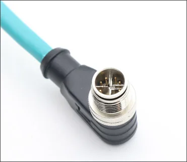 Simplify Installation M12 X-coded 8pin Angled Male to Rj45 Cable with