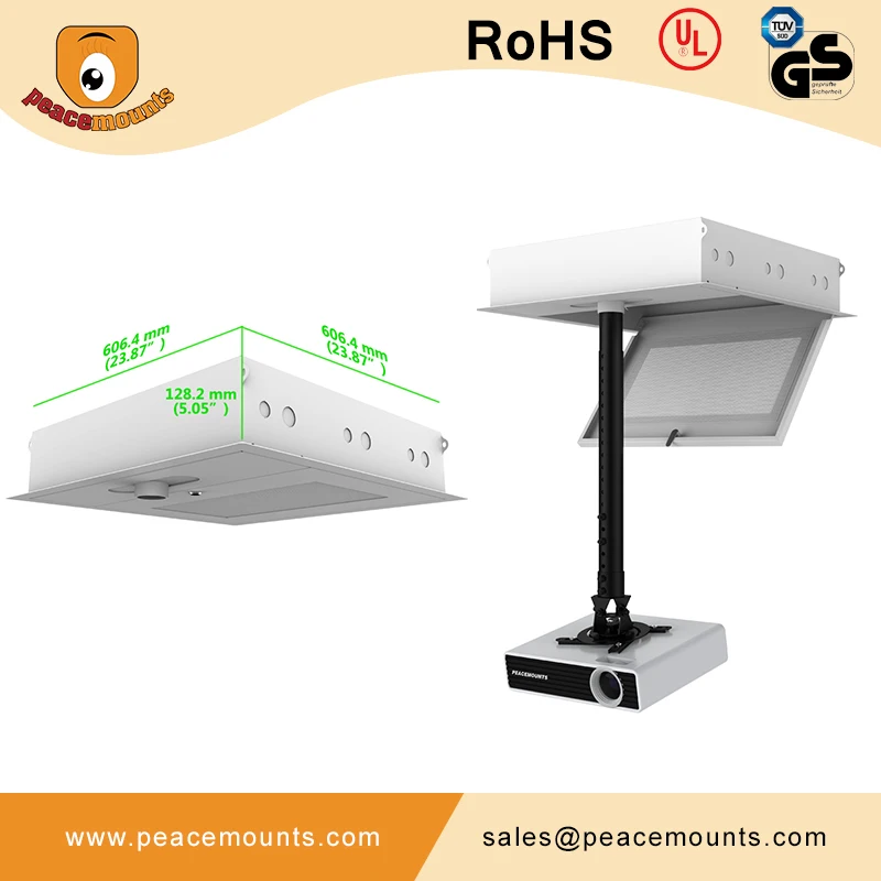 Extension Arm Security Retractable Projector Ceiling Mount Locking Storage Case