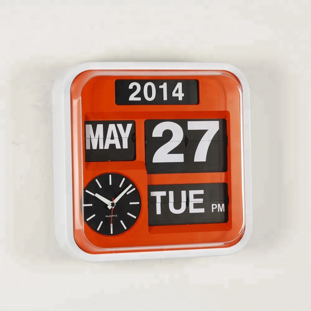 
Wall Mounted Auto Flip Calendar Clock 