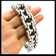 Wholesale Top Quanlity 22mm Huge Heavy Men’s Motor Bike Chain Motorcycle Chain Bracelet Bangle 316L Stainless Steel Jewelry