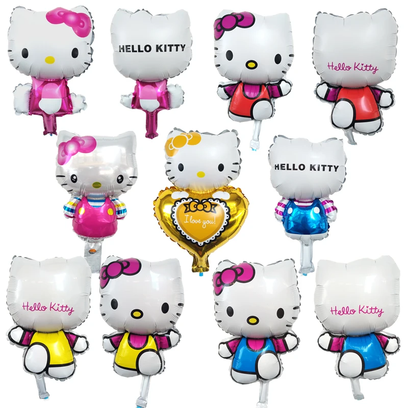 Hello Kitty Baby Shower Favor Globos For Kids Birthday Party Decoration Cartoon  Character Balloon Party Supplies - Buy Hello Kitty Decoration,Cartoon Cat  Foil Balloon,Kitty Kt Balloon Product on 