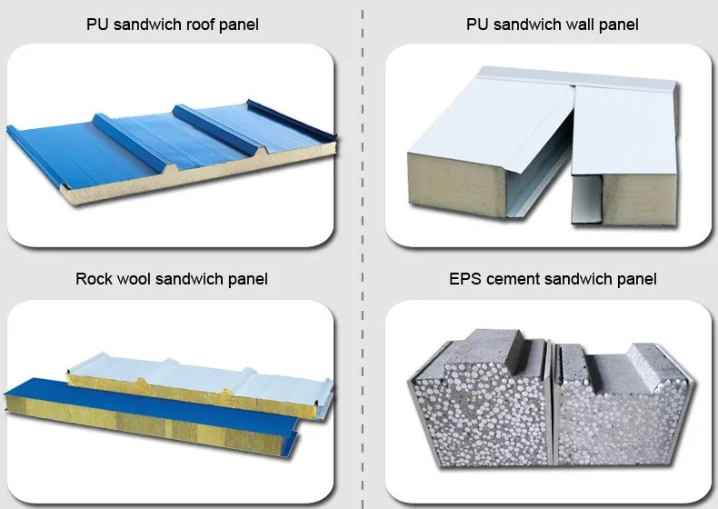 OBON Sandwich Wall Panel M2 Price rock wool Onsite Installation Office Building Graphic Design Metal Used for Roof Tile and Door