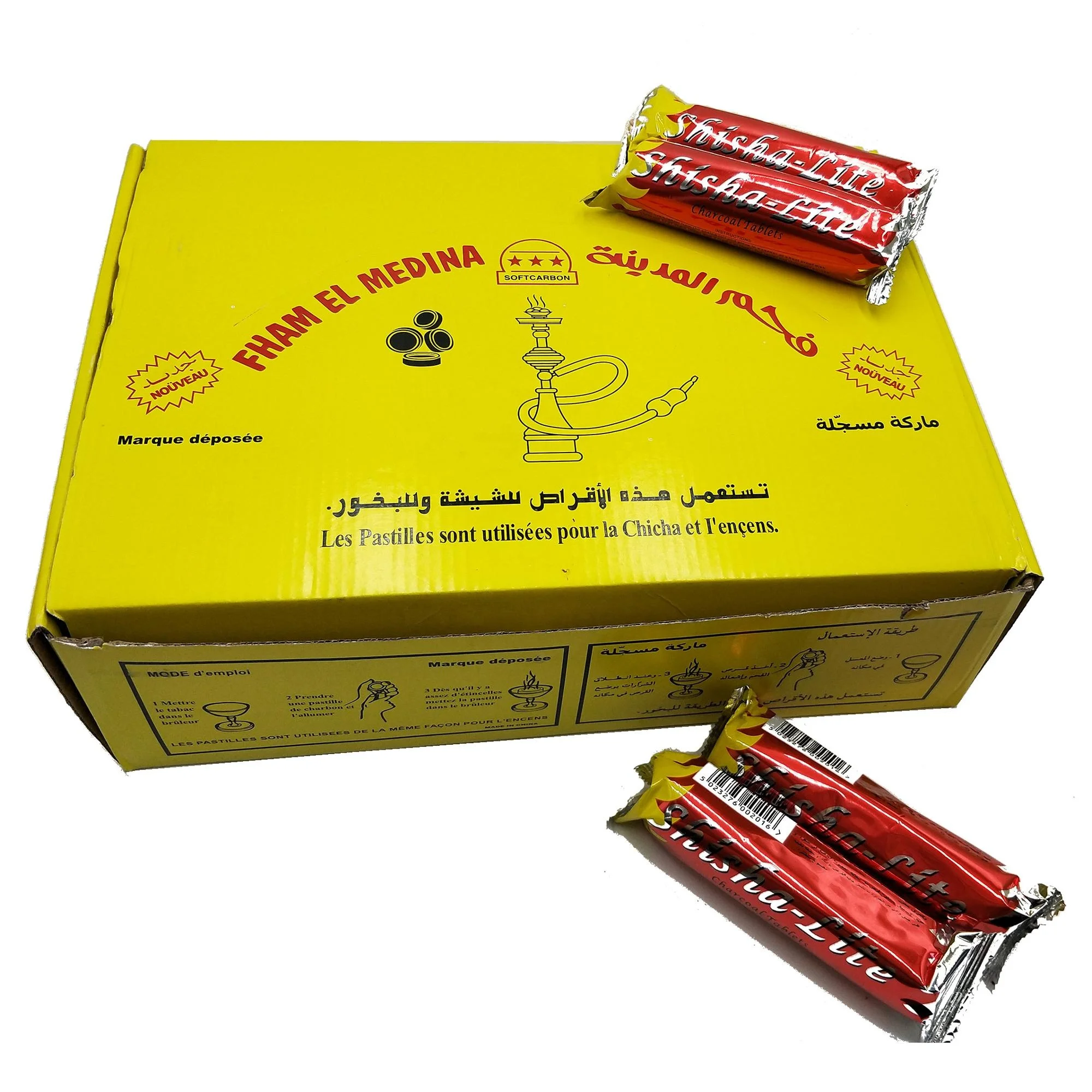 HongQiang Swift Lite  Easy Instant Round Hookah Charcoal