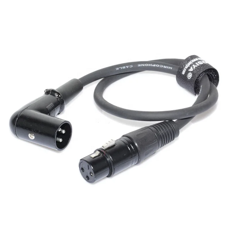Hankpower Right Angle 3pin DMX Cable Microphone Extension Cable Xlr 90 Degree Extension Cable