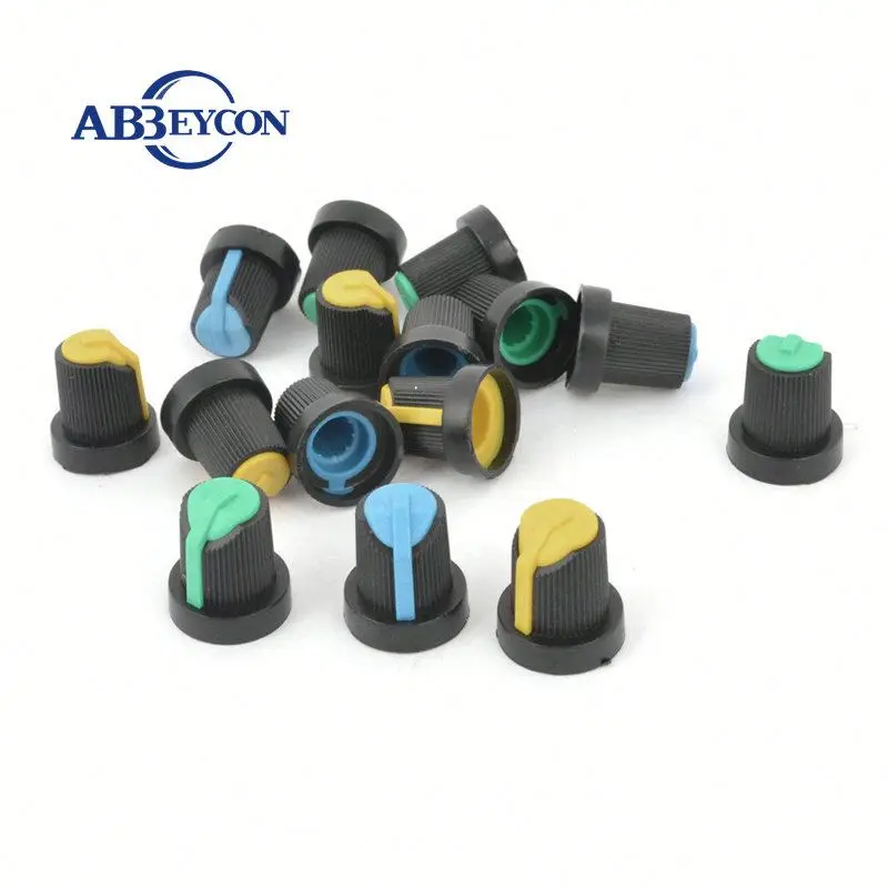 EMagTech Lot De 2 Boutons De Potentiomètre 1/4" Alliage D'Aluminium – Argenté, 30x17mm