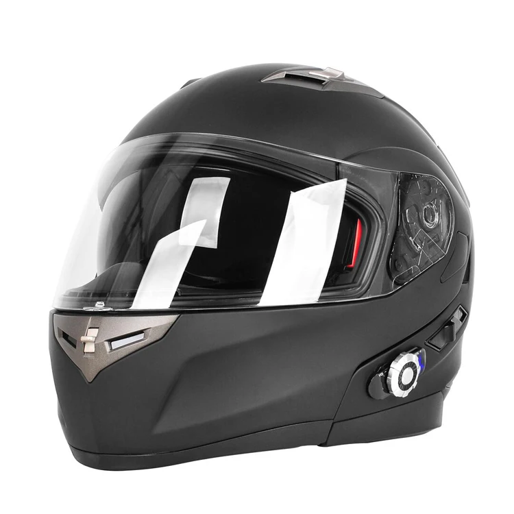 best bluetooth motorcycle helmet 2016 ILM Modular Flip up Full Face Model 902BT White / Medium While Riding on The Road Best Bluetooth Motorcycle Helmets (Reviews)