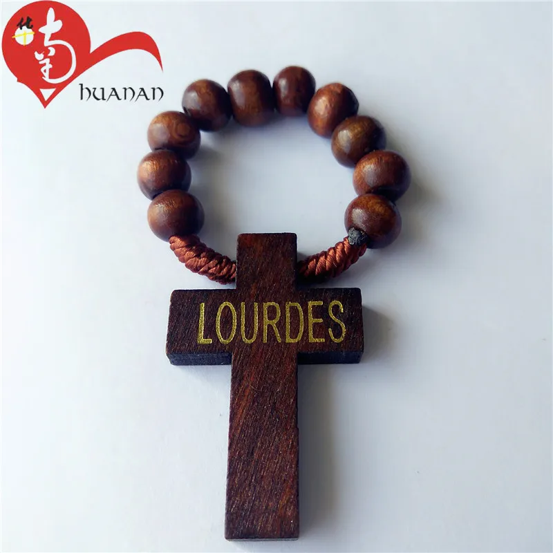 Wholesale 6MM Round Wood Beads Religious Rosary Beads Finger Rosary