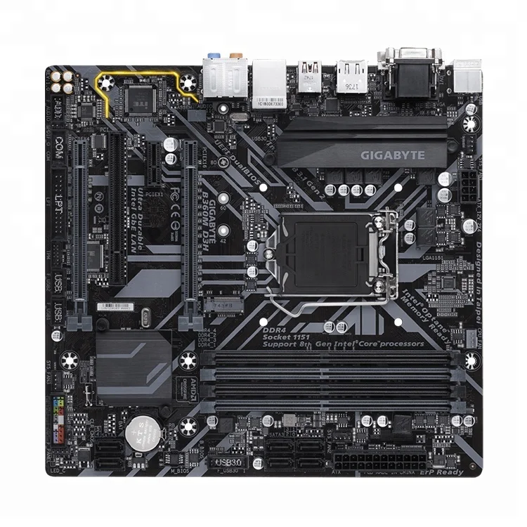 Gigabyte Intel B360m D3h Micro Atx Motherboard 64gb Ram Capacity Used
