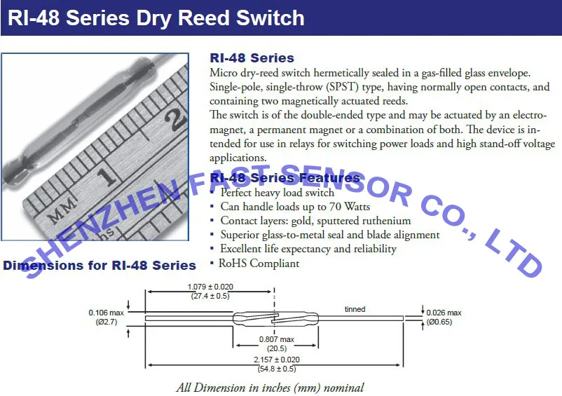 Escalator/elevator/lift Reed Switch Buy Escalator Reed Switch