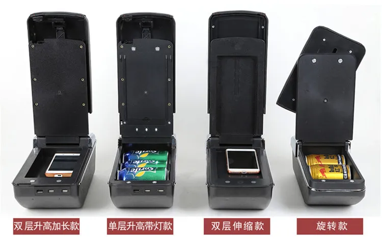 For Hyundai I30 Armrest Box USB Charging Interface Heighten Central Store Content Box Cup Holder Ashtray Accessories Part