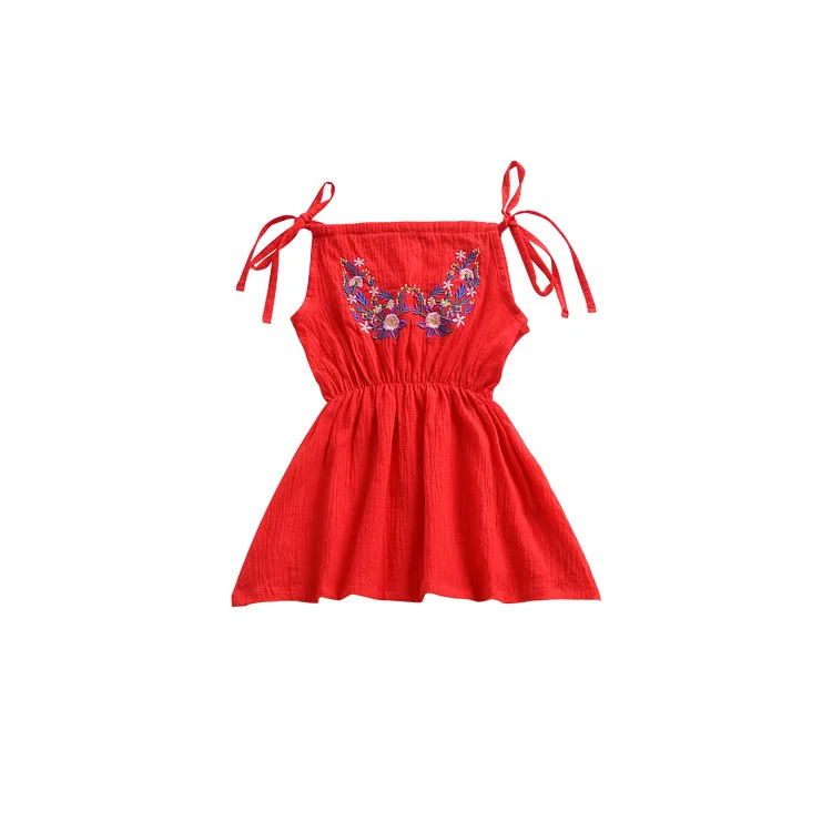 Вышитые партия Мини Сарафан летний Pageant Вечерние платья