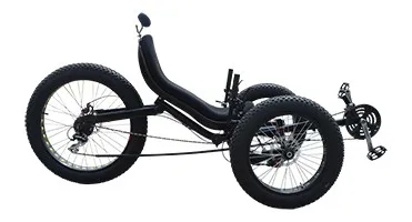Foldable Electric Trike - 3-Wheel Fat Tire Recumbent Tricycle