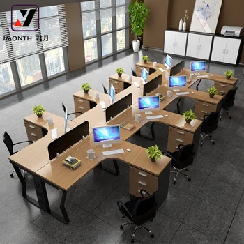 Modern MFC Melamine Wooden Office Desk Extendable L-Shaped Workstation for Optimal Workspace