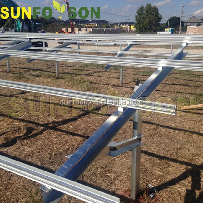 High Quality Pile Ground Pv Solar Panel Aluminum Support Frame Online Shopping