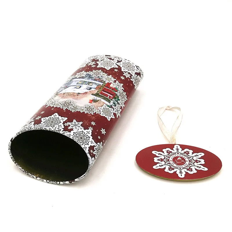 Oval Shape Tea Tin Box Luxury Packaging Boxes with Inserted Lid and Ribbon