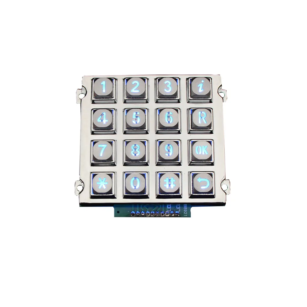 16 key membrane graphics overlay keypad embossing diy membrane switch keypad