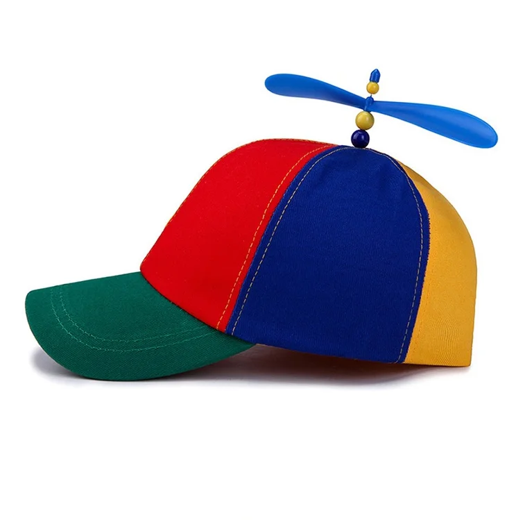 Adult Helicopter Propeller Baseball Caps Colorful Patchwork Cap Hat  Dragonfly Children Boys Girls Snapback Hat