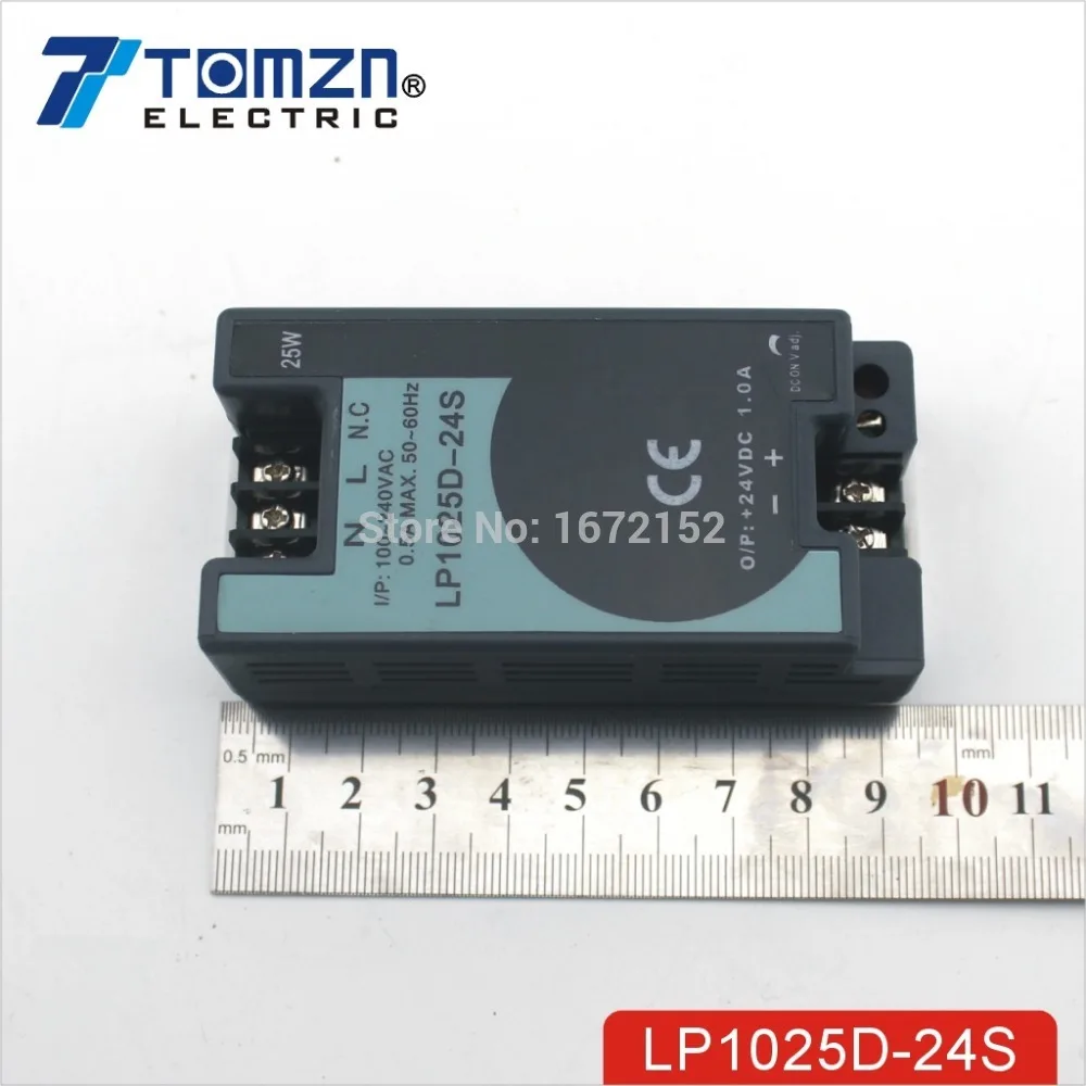 25 Вт, 24 В, 1 А, мини-размер, Din-рейка, одиночный выход, импульсный источник питания, вход 100-240 В