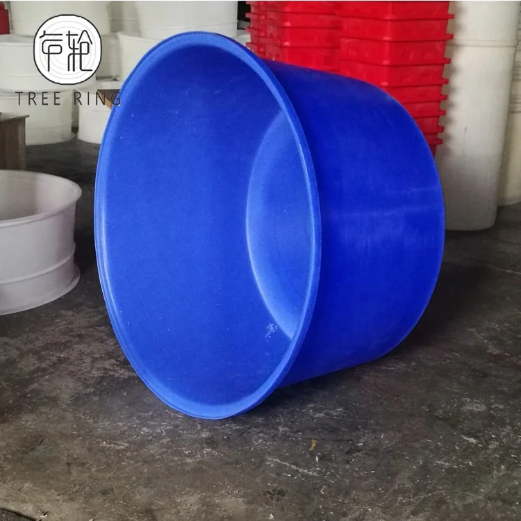 1000Liter Roto-Molded Durable Food Grade Blue Color Plastic Shrimp Fish Farm Tank for
