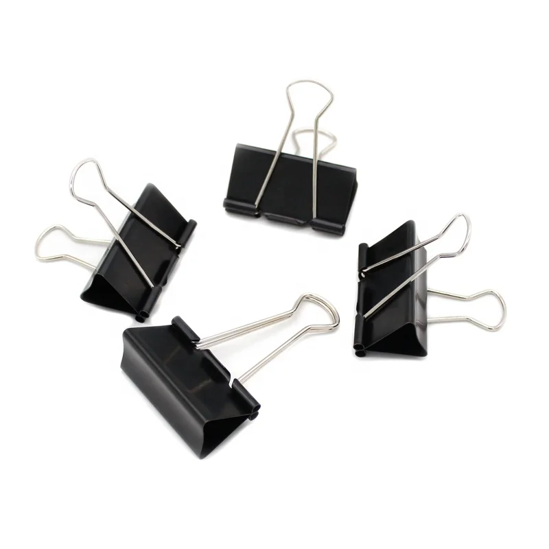 Small MOQ Extra Large Binder Clips 2inch Width 51mm Big Paper Clamps Metal Fold Back Clips for School Office