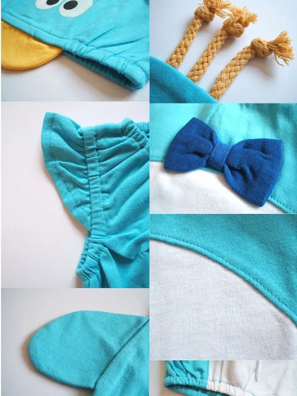 Новый отлично голубые пингвин младенческой костюм KK357