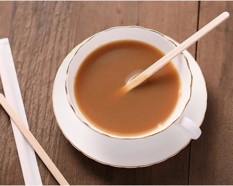 Оптовая продажа по цене производителя одноразовые биоразлагаемые мешалки для меда бамбуковые деревянные палочки перемешивания кофе