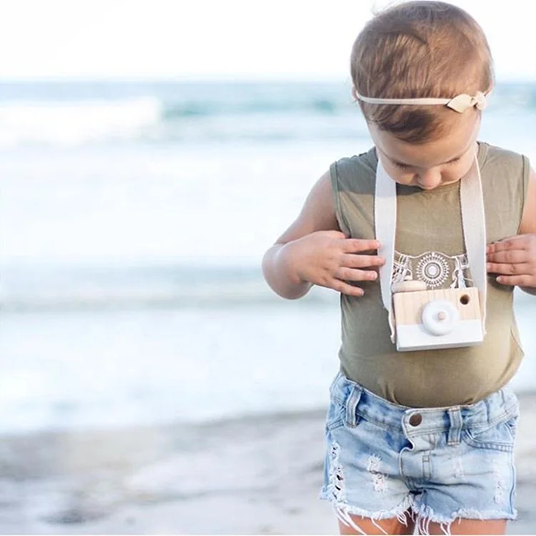 Новые детские игрушки для малышей, цветной Деревянный калейдоскоп с объективом и камерой