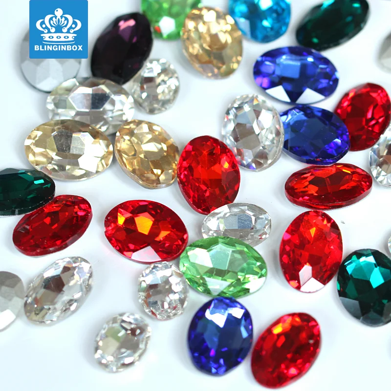 Triangle Shape Best Selling All Colors 16mm Machine Cut Glass Stone Beautiful Pointback Stone for Ornament Making